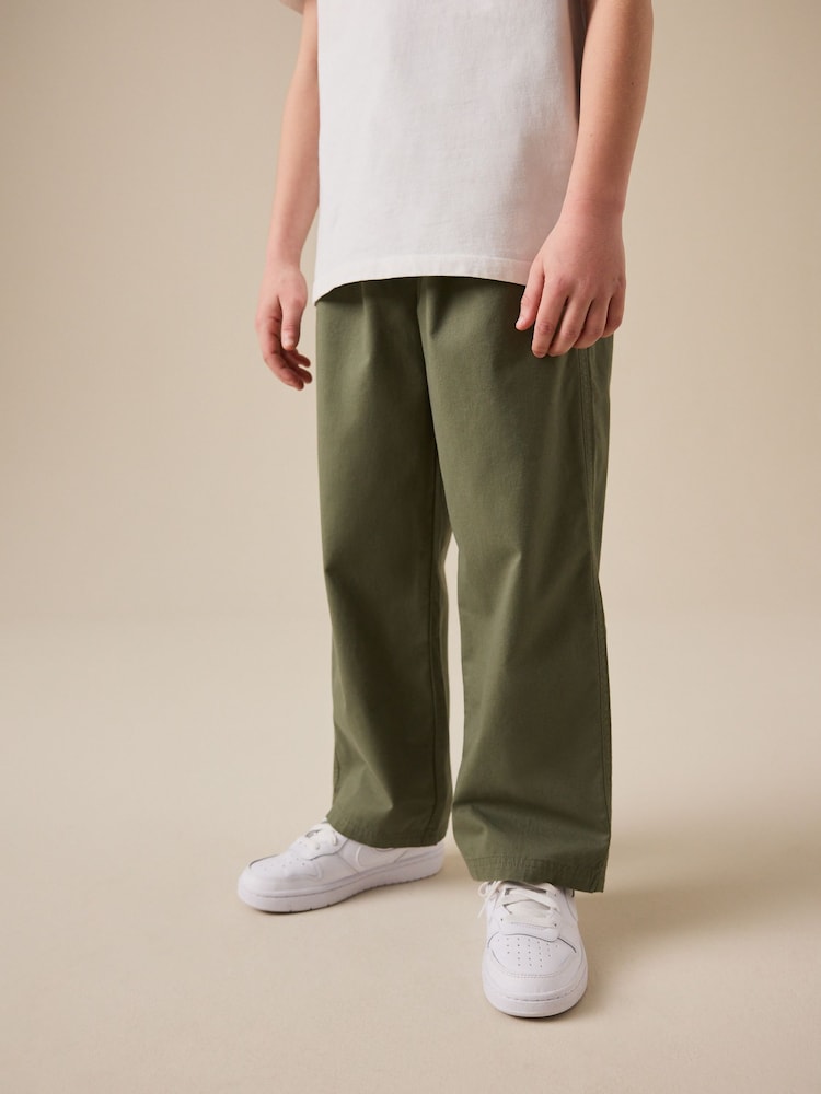Khaki Green Pleat Chino Trousers (3-16yrs) - Image 6 of 6