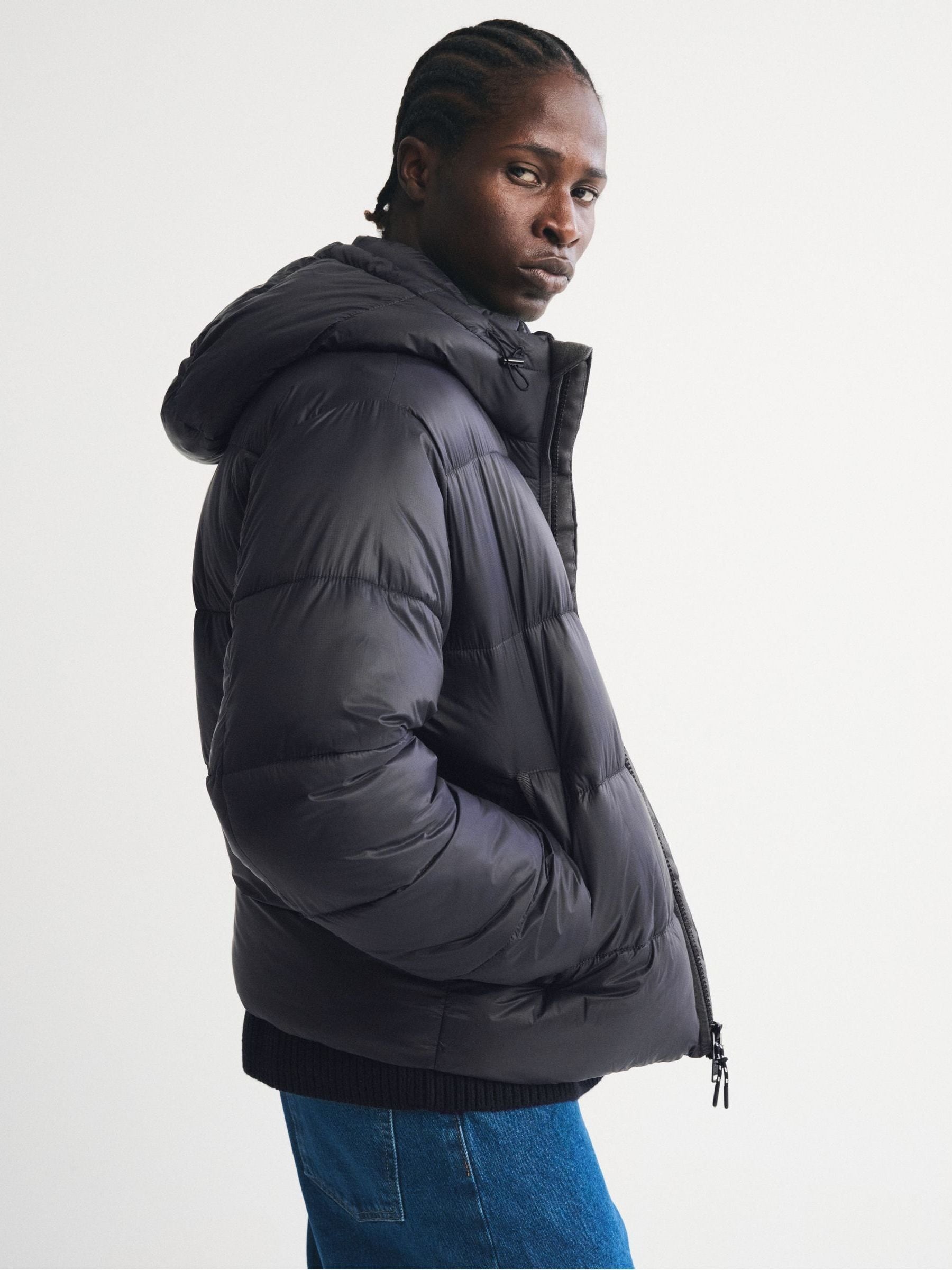 Next：日本 ブラック - Abercrombie & Fitch フード付きパファーコート