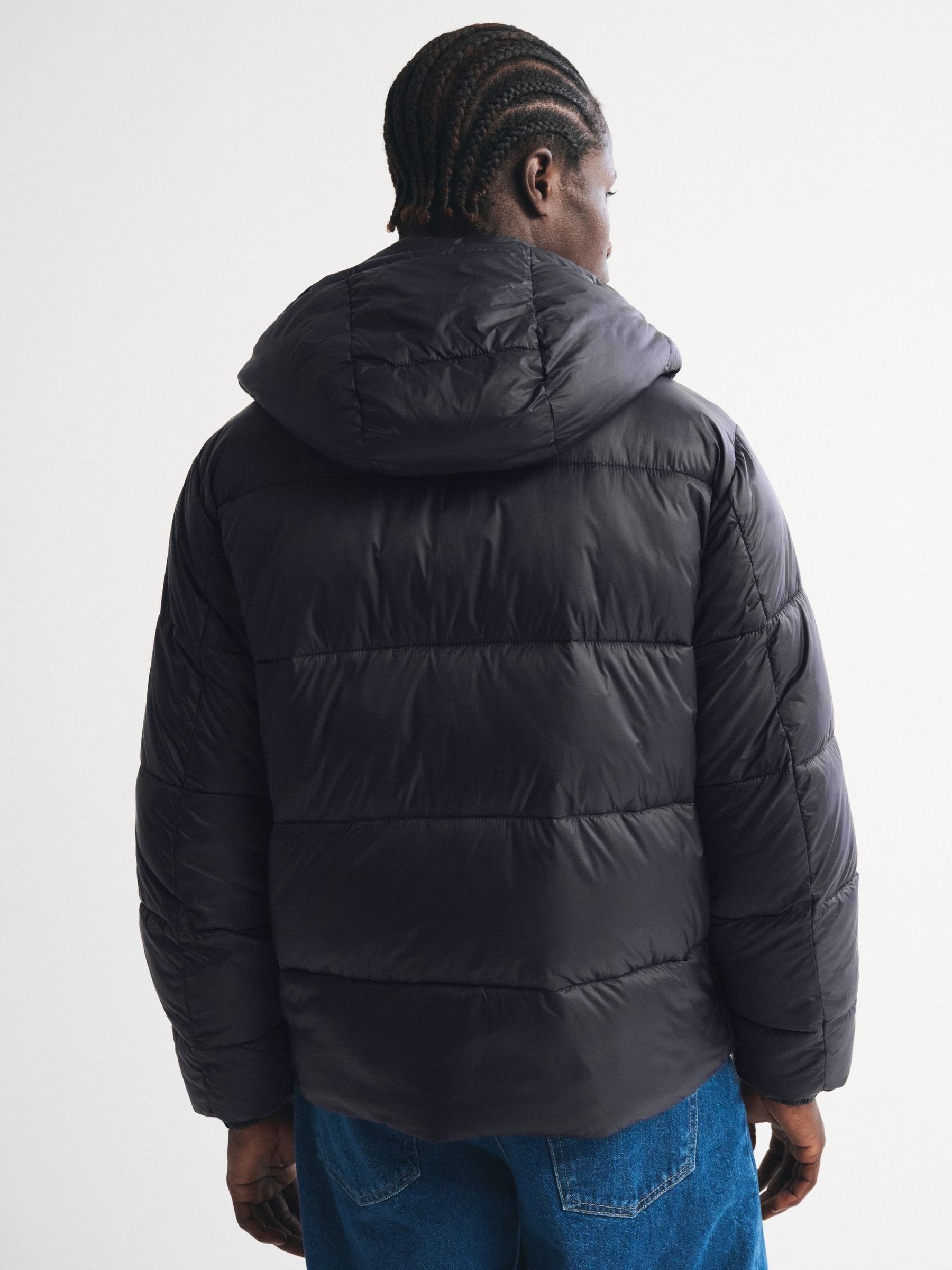 Abercrombie & Fitch コート Next：日本 ブラック - Abercrombie & Fitch フード付きパファーコート