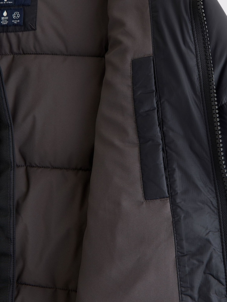 Abercrombie & Fitch Black Hooded Puffer Coat - Image 7 of 7 Abercrombie & Fitch Black Hooded Puffer Coat - Image 7 of 7
