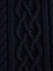 Abercrombie & Fitch Blue Cable Knit Crew Neck Jumper - Image 2 of 2