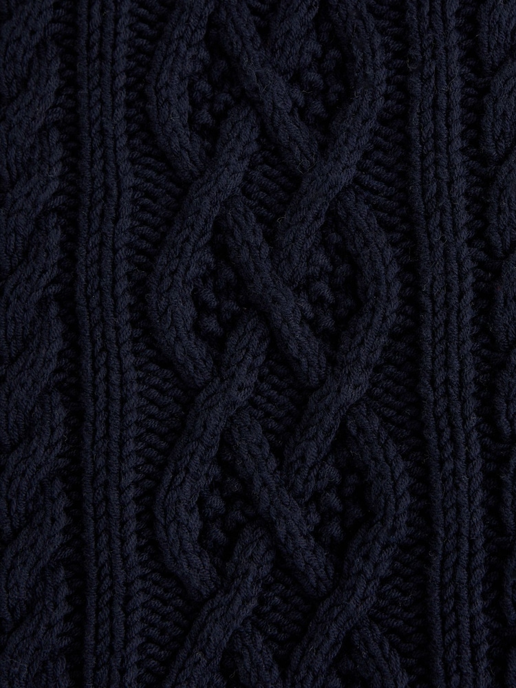 Abercrombie & Fitch Blue Cable Knit Crew Neck Jumper - Image 2 of 2