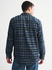 Abercrombie & Fitch Blue Plaid Flannel Shirt - Image 3 of 8