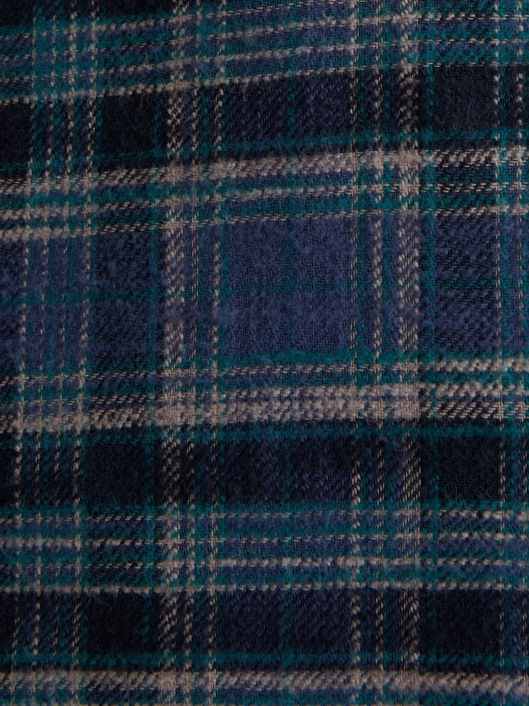 Abercrombie & Fitch Blue Plaid Flannel Shirt - Image 8 of 8