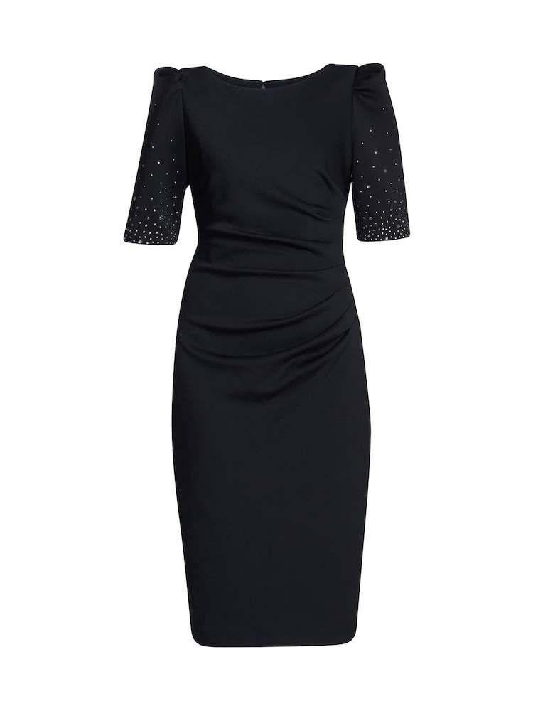 Gina Bacconi Louisa Black Dress With Beaded Sleeve - Image 6 of 6 Gina Bacconi Louisa Black Dress With Beaded Sleeve - Image 6 of 6