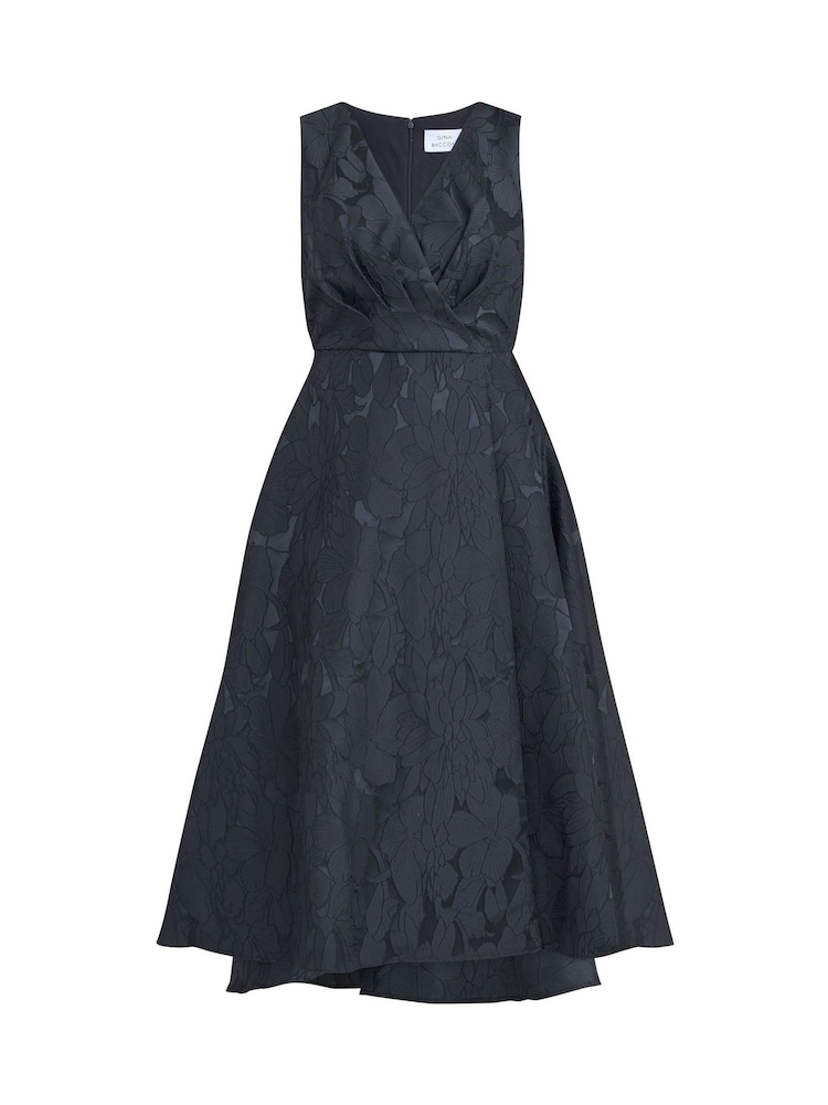 Gina Bacconi Sandie Jacquard Black Dress - Image 6 of 6 Gina Bacconi Sandie Jacquard Black Dress - Image 6 of 6