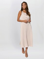 Gina Bacconi Cream Sandy Sleeveless Midi Dress - Image 4 of 7