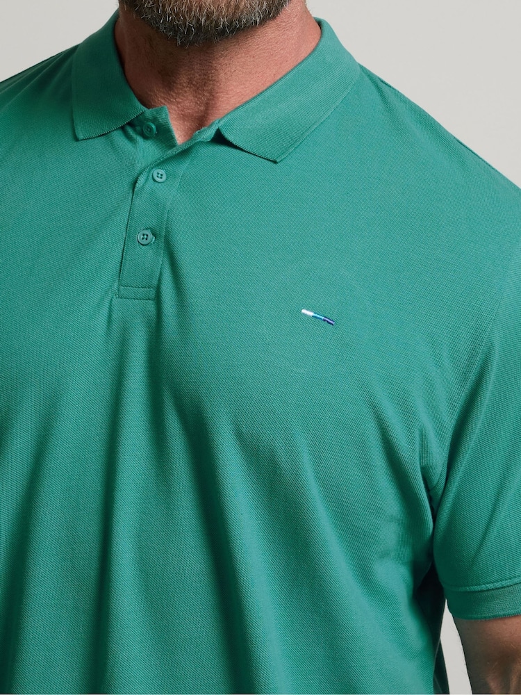 BadRhino Big & Tall Blue Core Polo T-Shirt - Image 4 of 4 BadRhino Big & Tall Blue Core Polo T-Shirt - Image 4 of 4