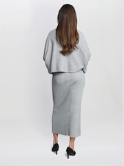 Gina Bacconi Grey Vanna Sequin Cuff Jumper - Image 2 of 7