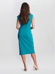Gina Bacconi Blue Margaret Sleek Midi Dress - Image 2 of 6