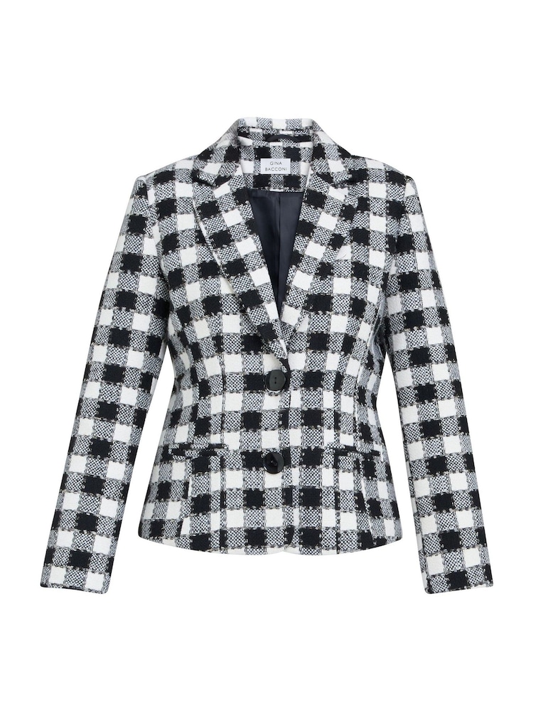 Gina Bacconi Alise Tweed Black Jacket - Image 6 of 6