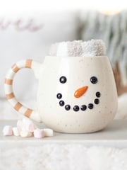 Something Different White Snowman Mug and Socks Set - Image 1 of 4