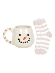 Something Different White Snowman Mug and Socks Set - Image 3 of 4