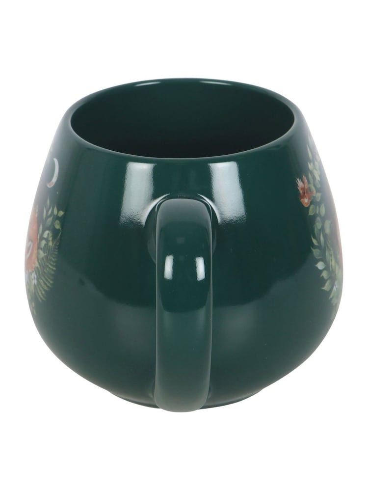 Something Different Green Sleeping Fox Rounded Mug - Image 4 of 4