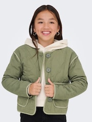 ONLY KIDS Green Quilted Jacket - Image 1 of 7