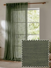 Yard Forest Green Cirrus Woven Sheer Panel Curtains - Image 1 of 6
