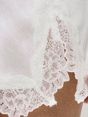 Aruelle Cream Isabeau Bridal Inspired Indulgent Satin Nightdress With Lace Trim - Image 4 of 4