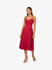 Adrianna Papell Red Adrianna By Red Stretch Satin Dress - Image 1 of 6
