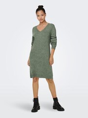 JDY Green Long Sleeve Knitted Dress - Image 3 of 7