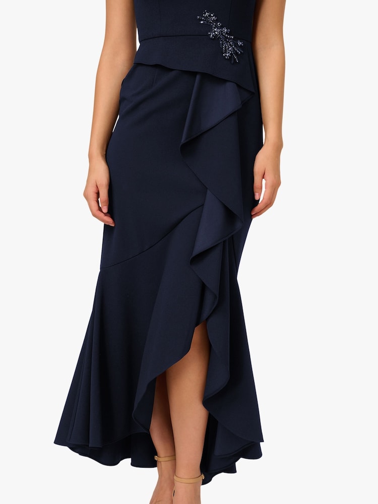 princess polly baby blue dress Buy Adrianna Papell Blue Studio Beaded Crepe Halter Gown from Next Gibraltar