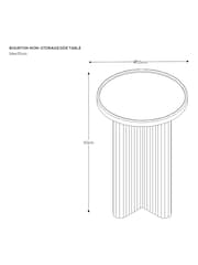 Mid Natural Bourton Solid Mango Wood Side Table - Image 3 of 5