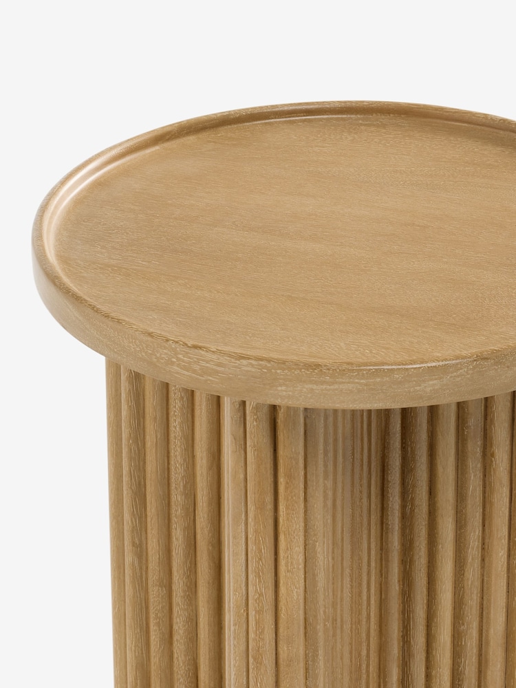 Mid Natural Bourton Solid Mango Wood Side Table - Image 5 of 5 Mid Natural Bourton Solid Mango Wood Side Table - Image 5 of 5