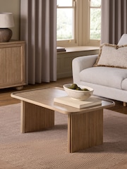 Mid Natural Bourton Solid Mango Wood Coffee Table - Image 1 of 7
