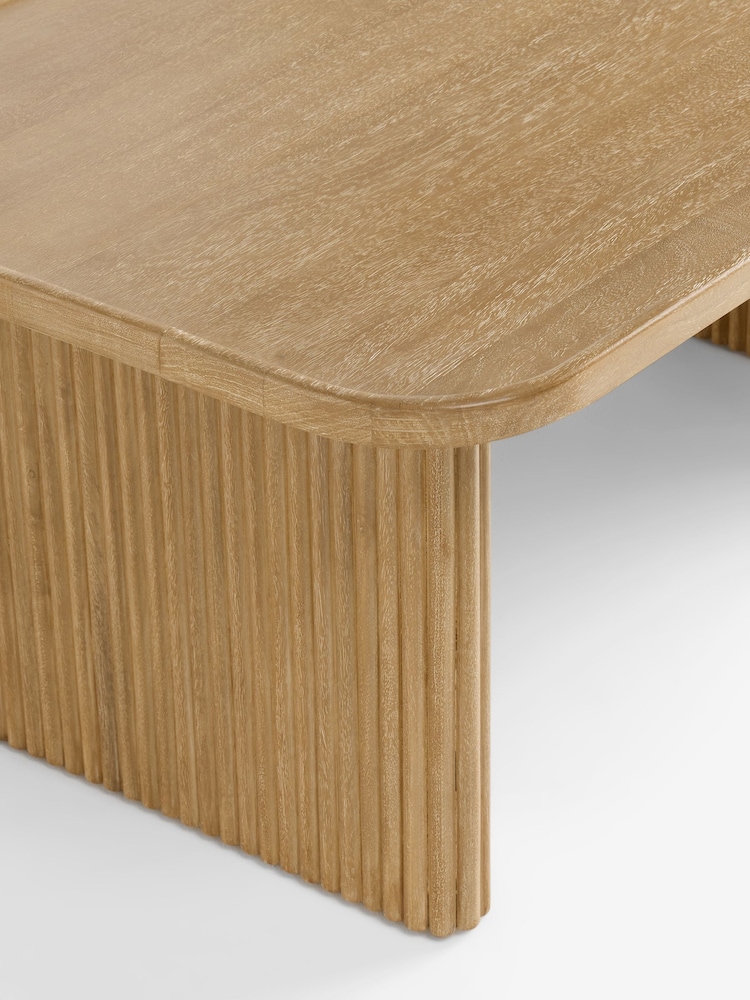 Mid Natural Bourton Solid Mango Wood Coffee Table - Image 6 of 6