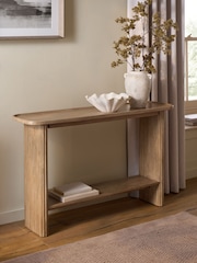 Mid Natural Bourton Solid Mango Wood Console Table - Image 1 of 8