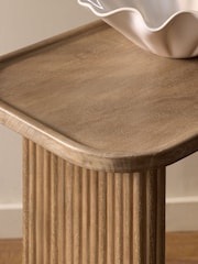 Mid Natural Bourton Solid Mango Wood Console Table - Image 3 of 8