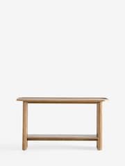 Mid Natural Bourton Solid Mango Wood Console Table - Image 4 of 8