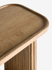 Mid Natural Bourton Solid Mango Wood Console Table - Image 7 of 8