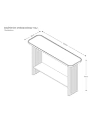 Mid Natural Bourton Solid Mango Wood Console Table - Image 8 of 8
