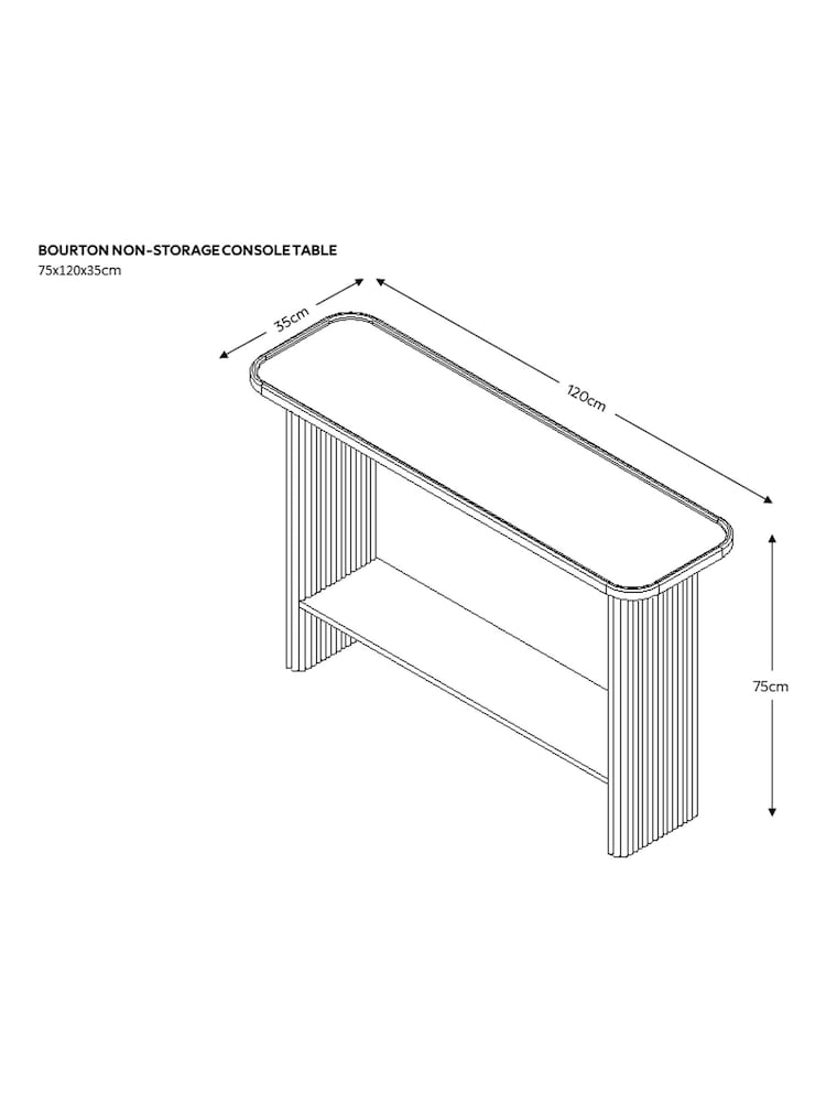 Mid Natural Bourton Solid Mango Wood Console Table - Image 8 of 8 Mid Natural Bourton Solid Mango Wood Console Table - Image 8 of 8