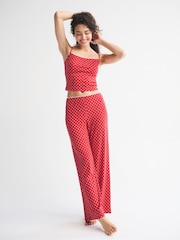 Abercrombie & Fitch Green Pointelle Strappy Cami Pyjama Top - Image 2 of 6