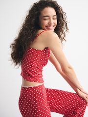 Abercrombie & Fitch Green Pointelle Strappy Cami Pyjama Top - Image 3 of 6