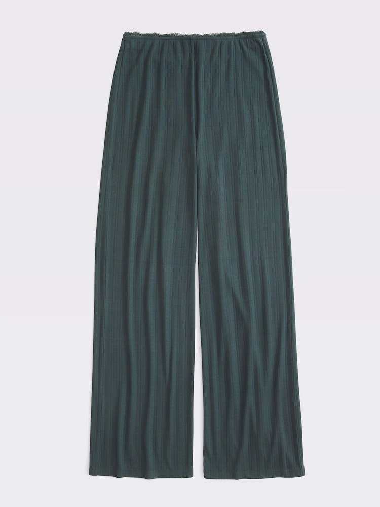Abercrombie & Fitch Green Pointelle Pyjama Trousers - Image 6 of 6
