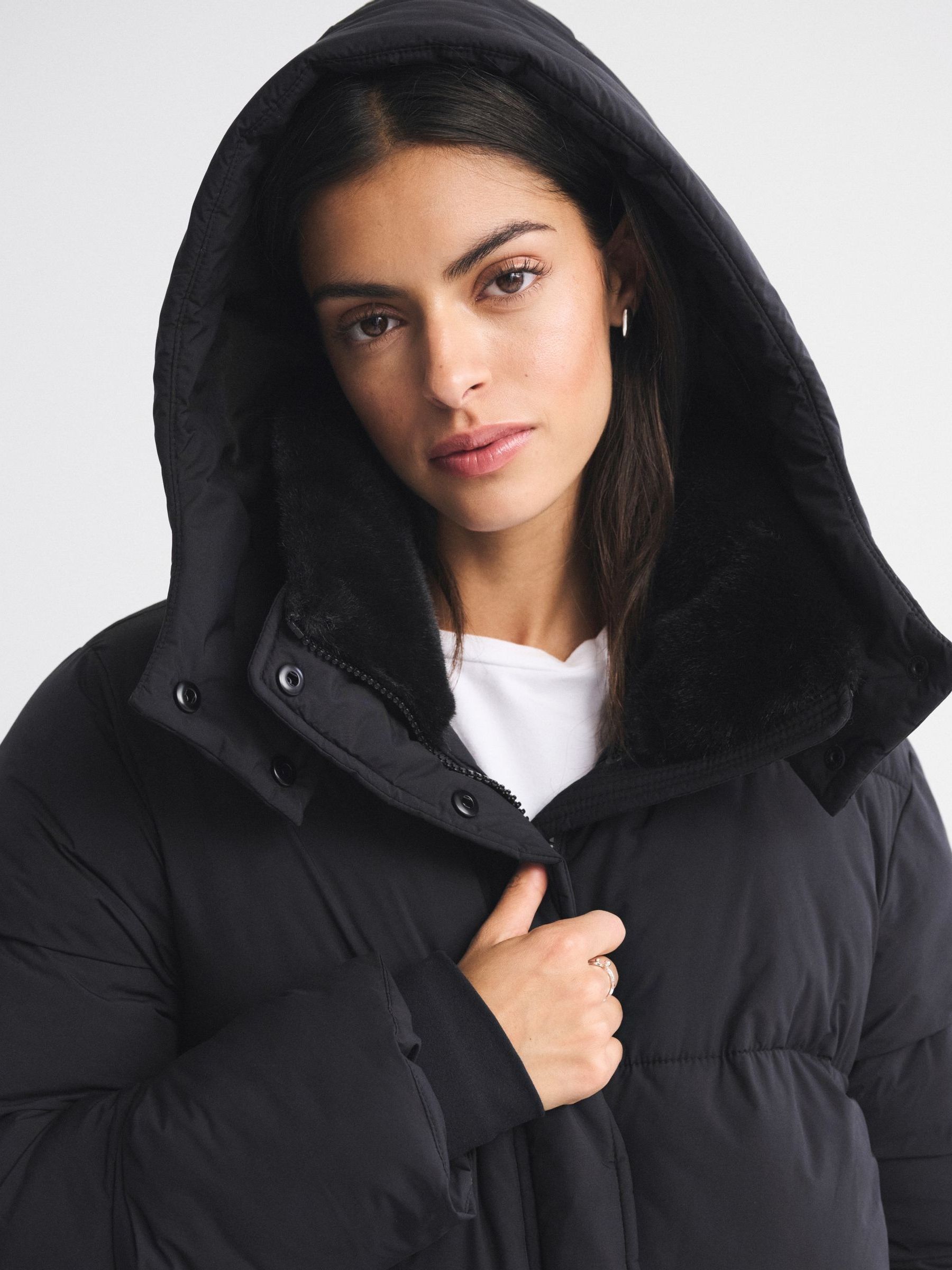Buy Abercrombie & Fitch Black Long Puffer Jacket from Next South