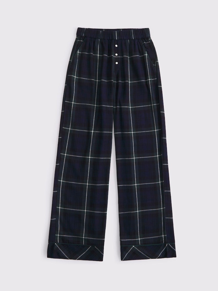 Abercrombie & Fitch Green Flannel Checkered Pyjama Trousers - Image 1 of 1 Abercrombie & Fitch Green Flannel Checkered Pyjama Trousers - Image 1 of 1