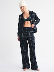 Abercrombie & Fitch Green Flannel Checkered Pyjama Trousers - Image 2 of 7