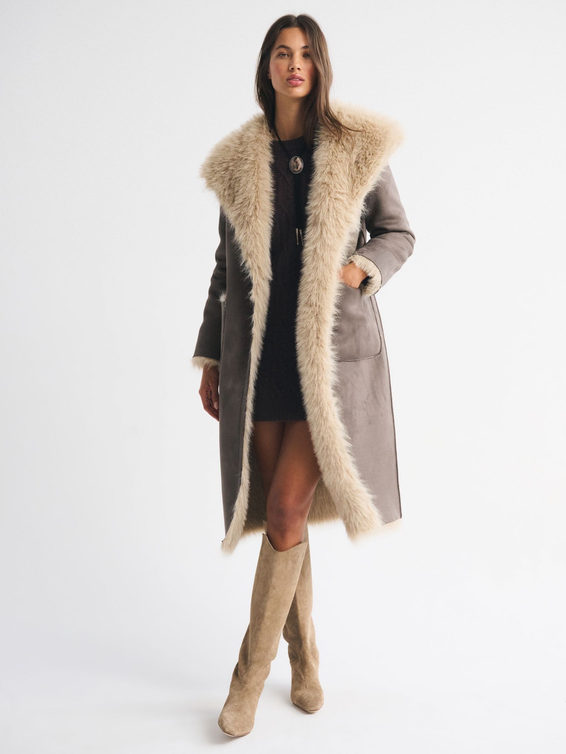 Abercrombie & Fitch コート Next：日本 Abercrombie & Fitch リバーシブルロングコート from Next