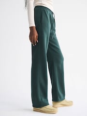 Abercrombie & Fitch Green Fleece Lined Logo Fleece Straight Joggers - Image 4 of 7