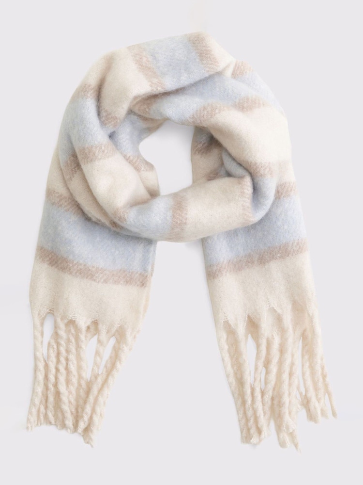 Abercrombie & Fitch Grey Woven Cosy Scarf - Image 1 of 2