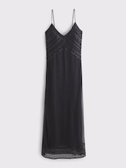 Abercrombie & Fitch Black Tie Back Midi Dress - Image 7 of 8