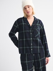 Abercrombie & Fitch Green Flannel Checkered Pyjama Long Sleeve Top - Image 3 of 6