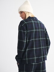 Abercrombie & Fitch Green Flannel Checkered Pyjama Long Sleeve Top - Image 4 of 6