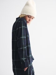 Abercrombie & Fitch Green Flannel Checkered Pyjama Long Sleeve Top - Image 5 of 6