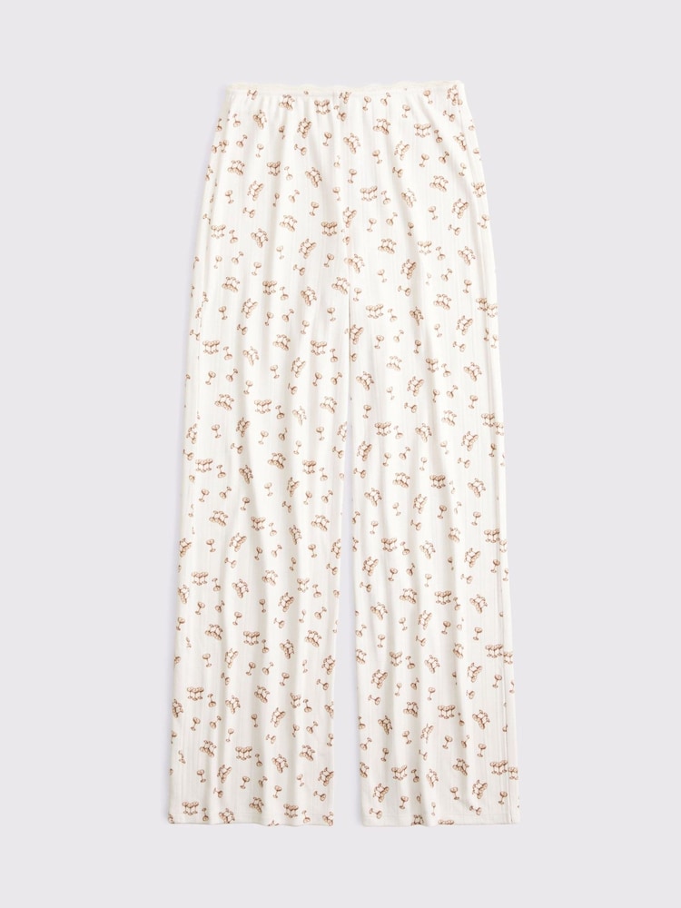 Abercrombie & Fitch Pointelle Pyjama Trousers - Image 1 of 1 Abercrombie & Fitch Pointelle Pyjama Trousers - Image 1 of 1