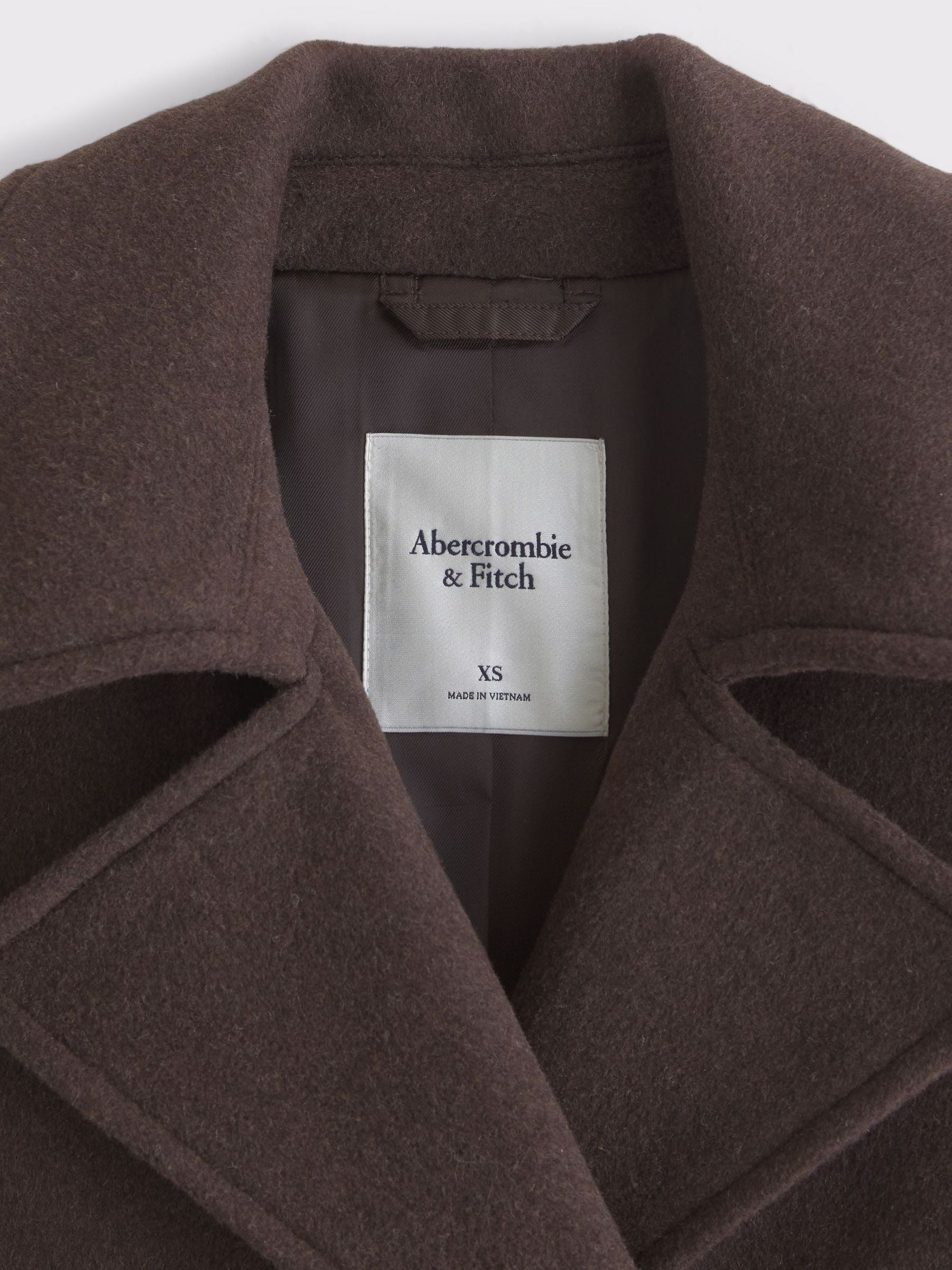 Buy Abercrombie & Fitch Brown Wool Long Trench Coat from Next Canada