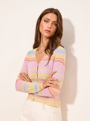 Lipsy Rainbow V-Neck Cardigan - Image 3 of 4